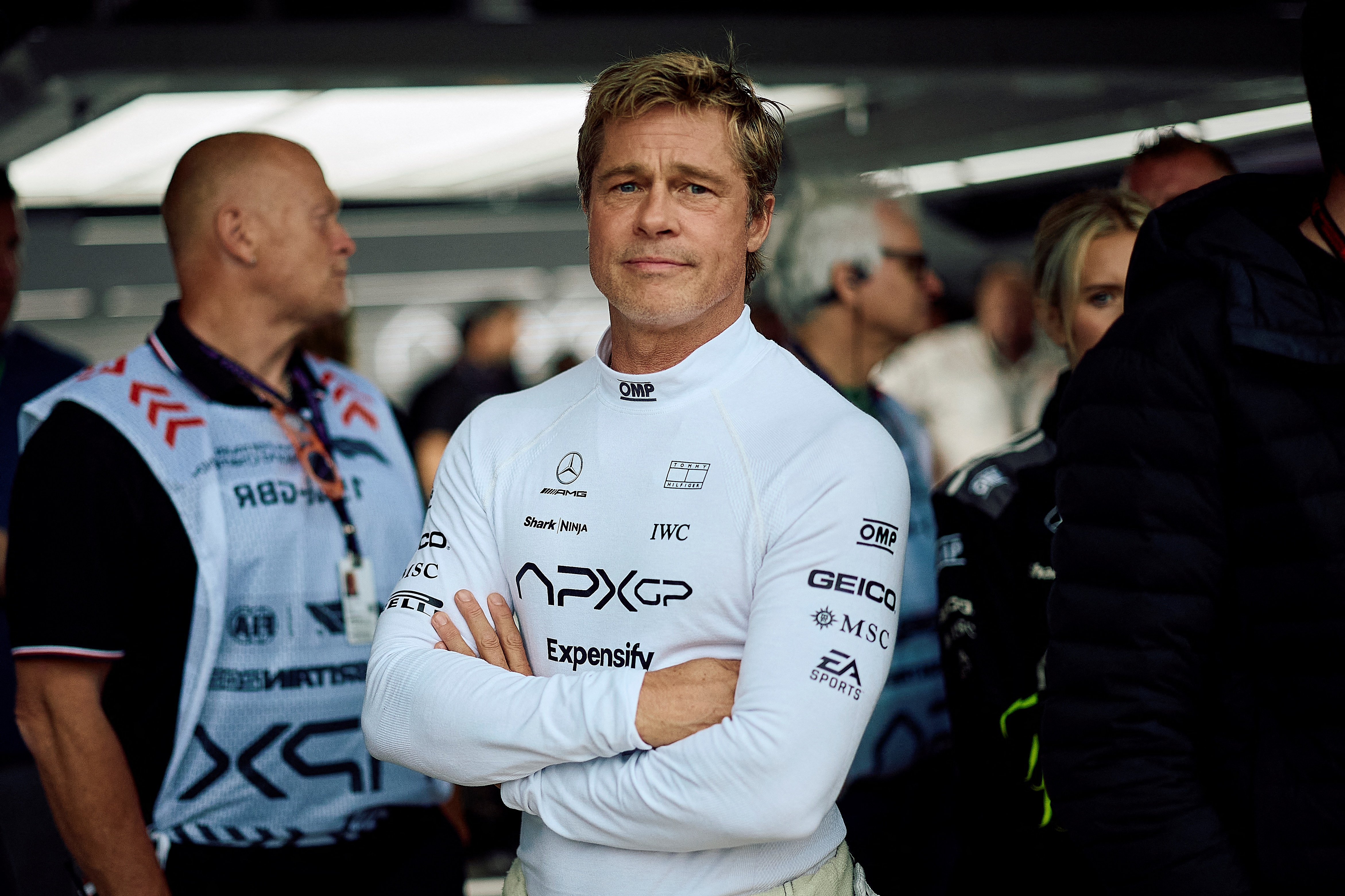 Brad Pitt at the Formula 1 Aramco British Grand Prix on July 9, 2023. | Source: Getty Images