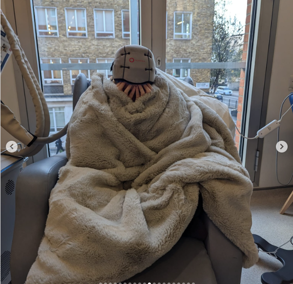 Morgan McGlynn Carr during a treatment session, dated July 2, 2025 | Source: Instagram/morgancheeses
