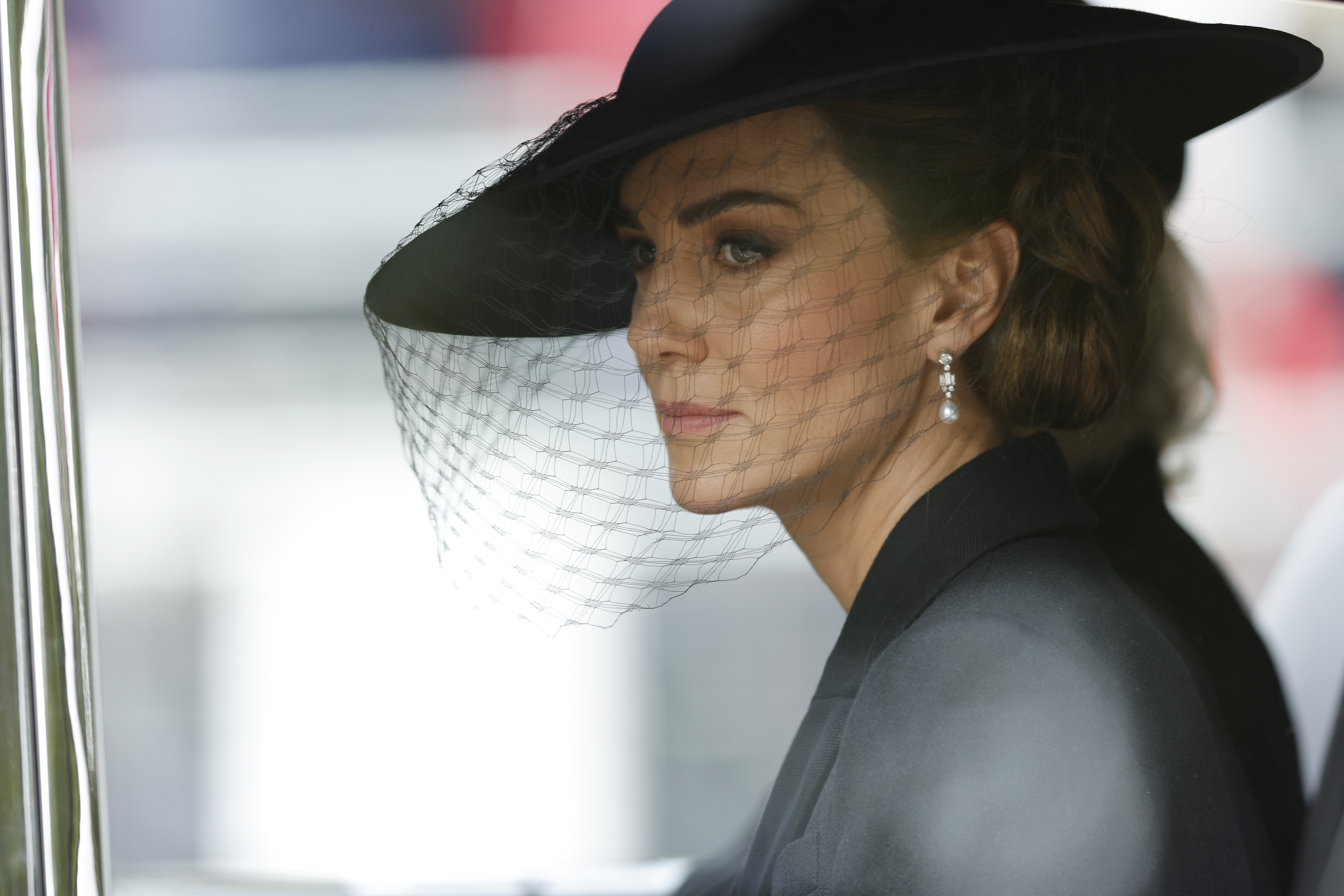 Princess of Wales is driven down The Mall after the funeral for HM Queen Elizabeth II's funeral on September 19, 2022 in London, England | Source: Getty Images