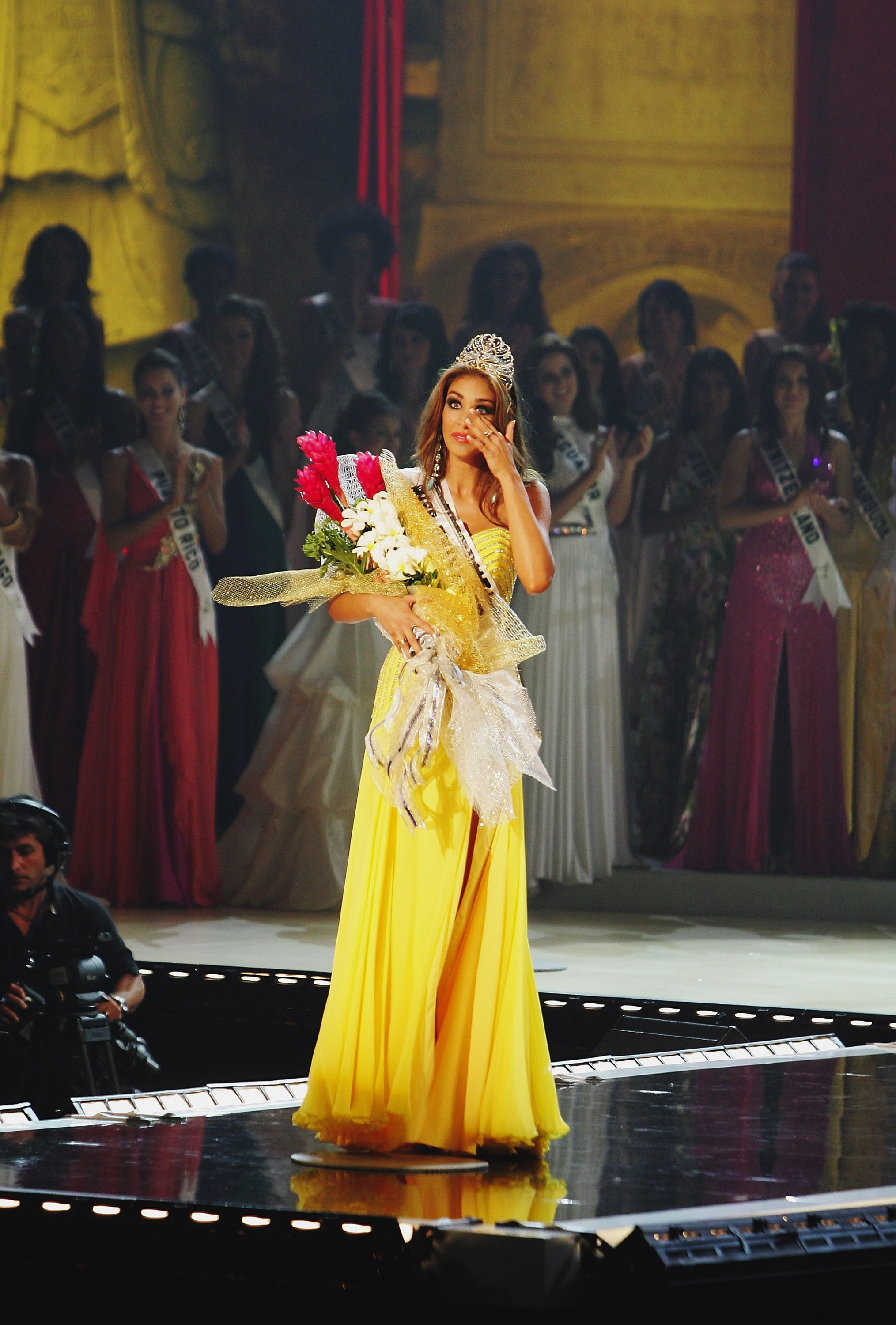 Dayana Mendoza is crowned Miss Universe 2008 on stage during the 57th Annual Miss Universe Competition at the Crown Convention Center on July 14, 2008, in Nha Trang, Vietnam.