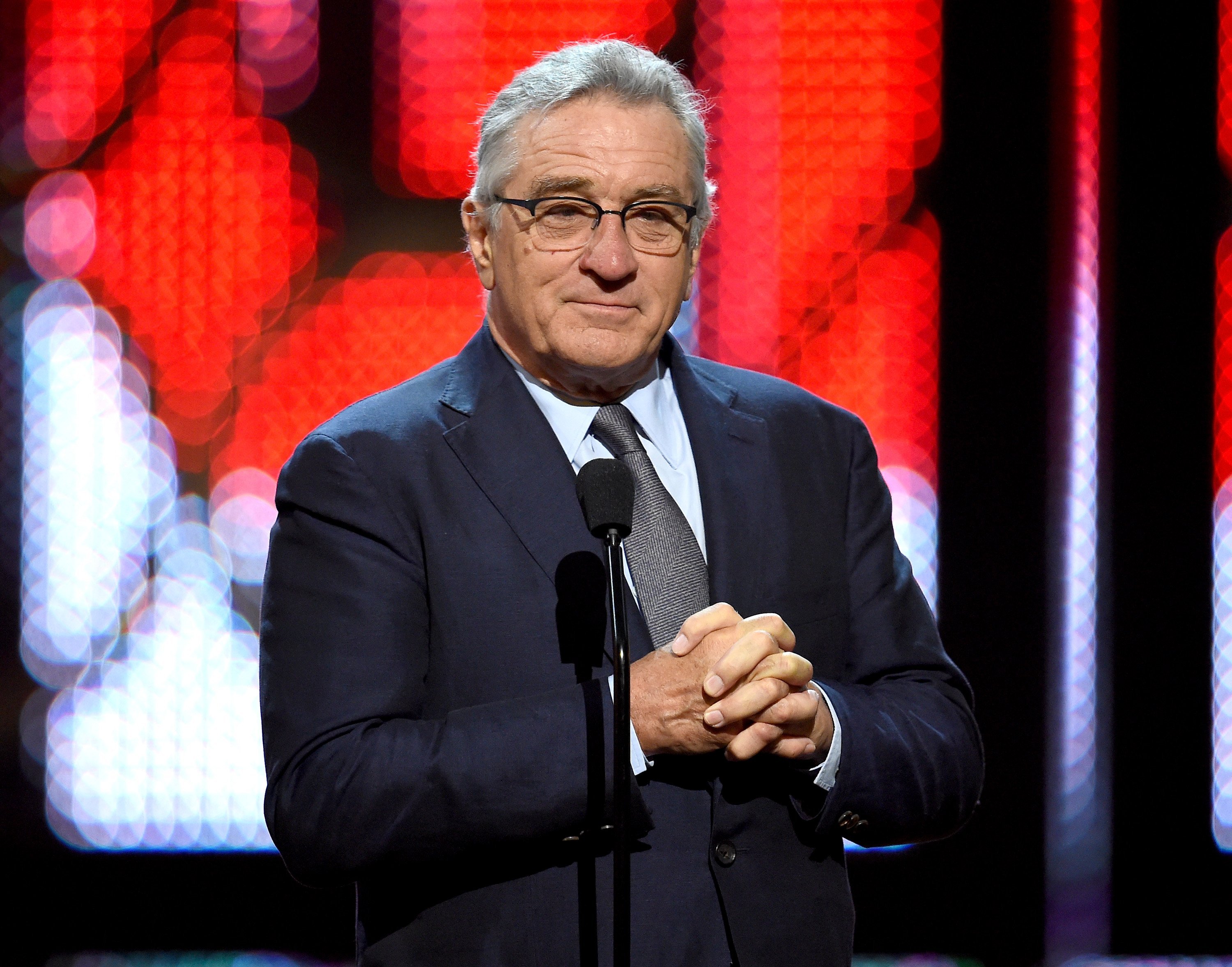 Actor Robert De Niro speaks onstage during Spike TV's 10th Annual Guys Choice Awards at Sony Pictures Studios on June 4, 2016, in Culver City, California. | Source: Getty Images.