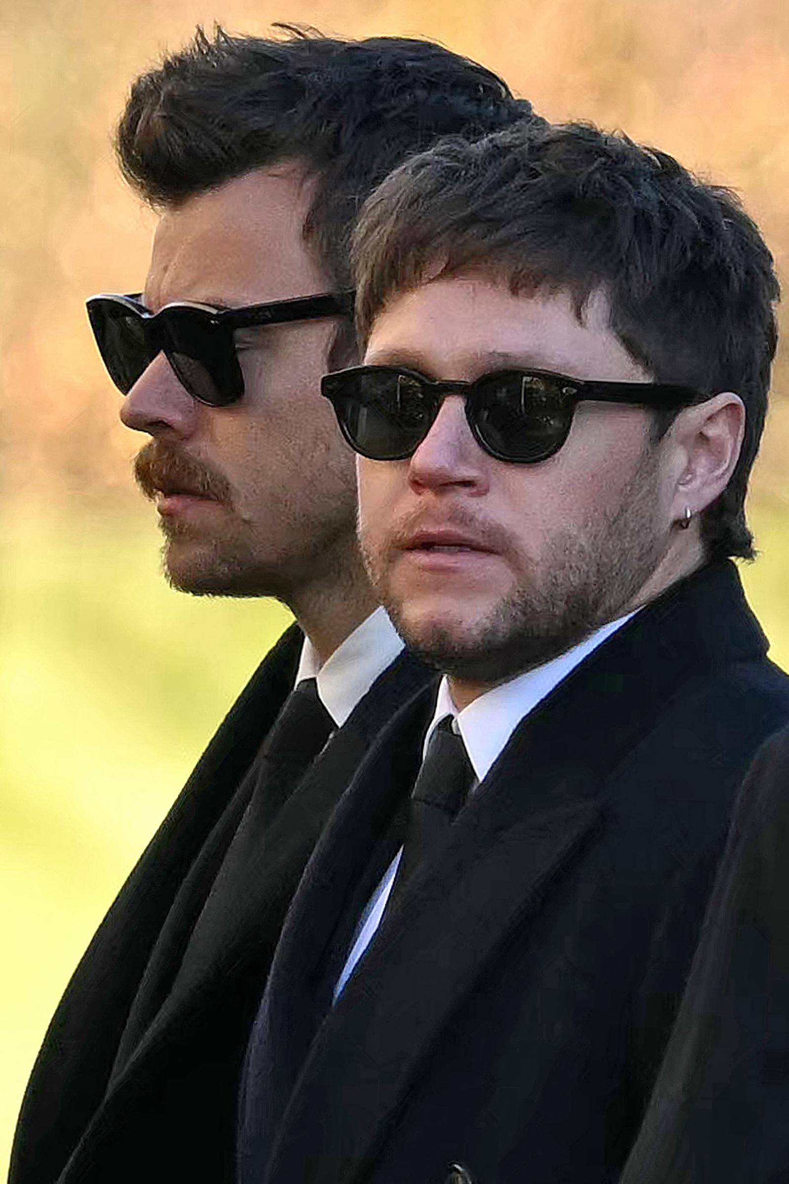 Harry Styles and Niall Horan attend Liam Payne's funeral at St. Mary's Church on November 20, 2024 | Source: Getty Images