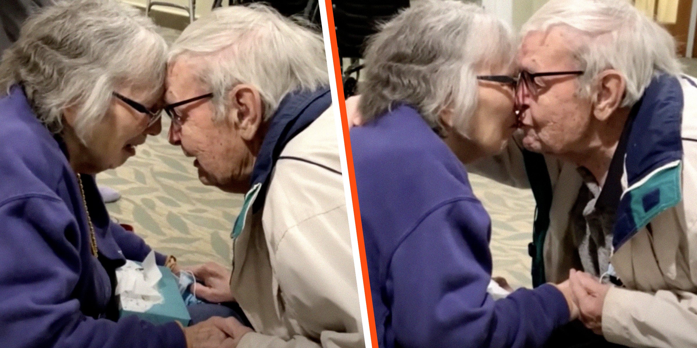 Couple Married For 70 Years Reunite After Months Apart Can T Hold Their Tears While Kissing