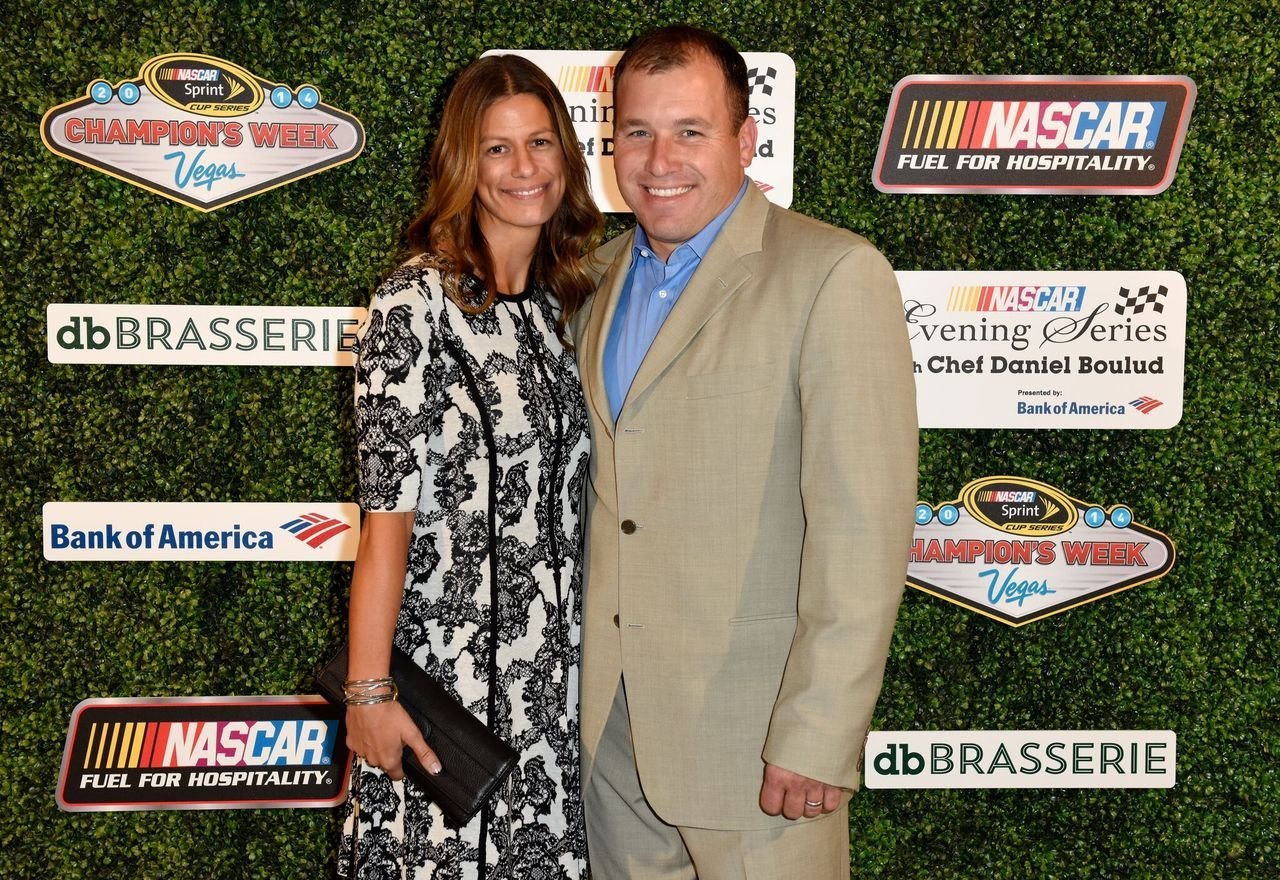 Ryan Newman poses with his wife Krissie during the NASCAR Evening Series with Chef Daniel Boulud presented by Bank of America at db Brasserie at The Venetian Las Vegas on December 3, 2014 in Las Vegas, Nevada | Photo: Getty Images