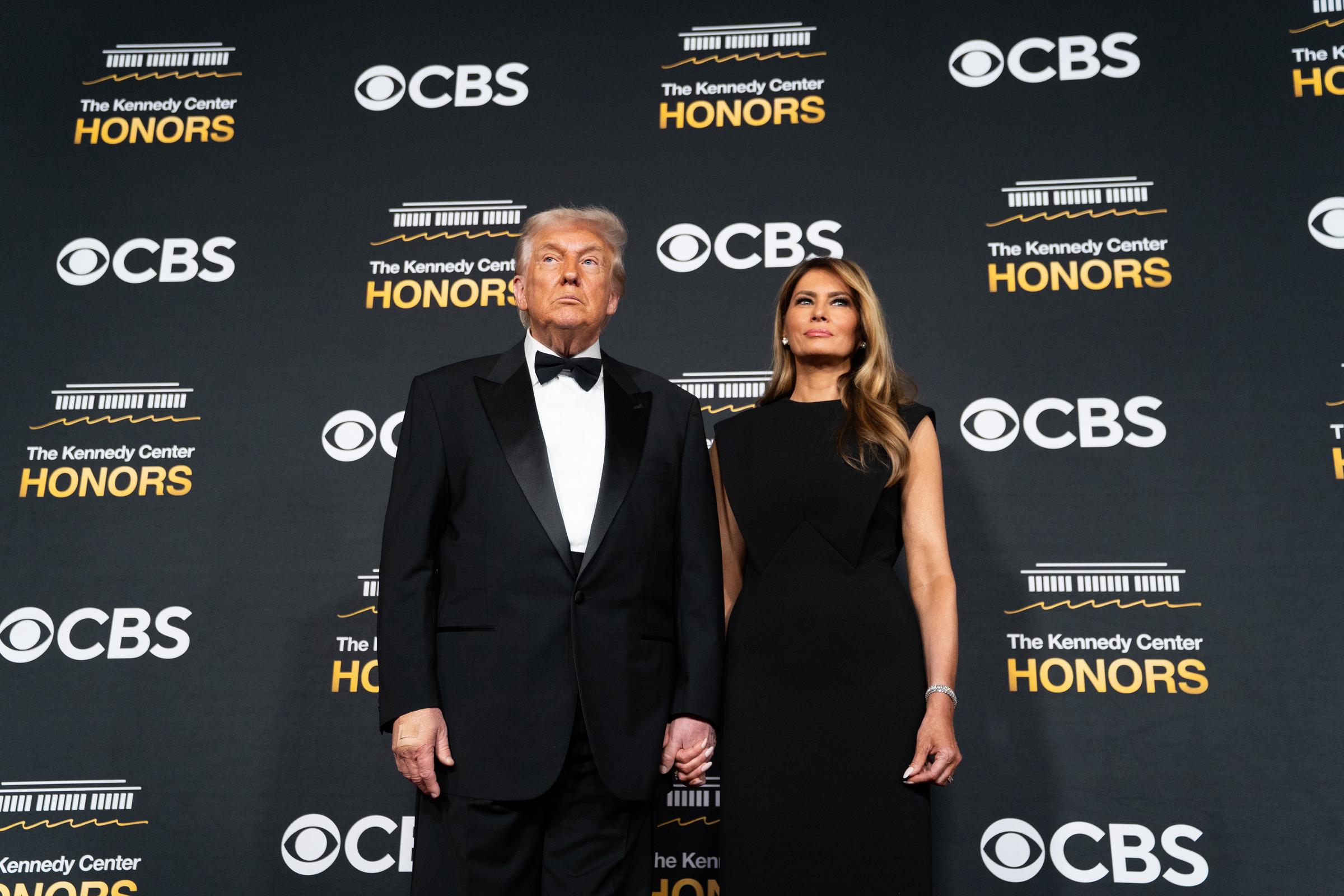 U.S. President Donald Trump and first lady Melania Trump attend the 48th annual Kennedy Center Honors