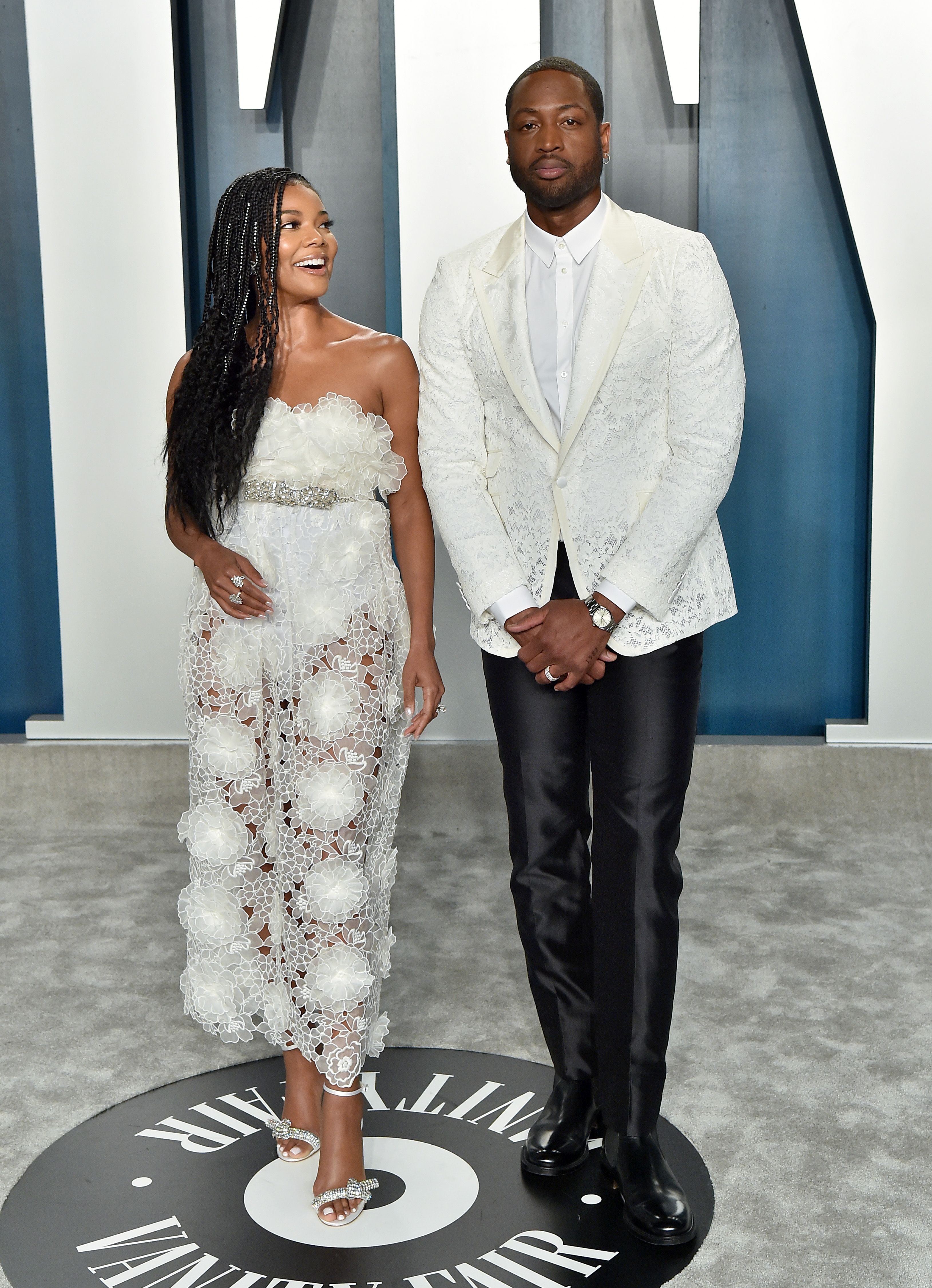 Gabrielle Union and Dwyane Wade during the 2020 Vanity Fair Oscar Party hosted by Radhika Jones at Wallis Annenberg Center for the Performing Arts on February 09, 2020 in Beverly Hills, California. | Source: Getty Images