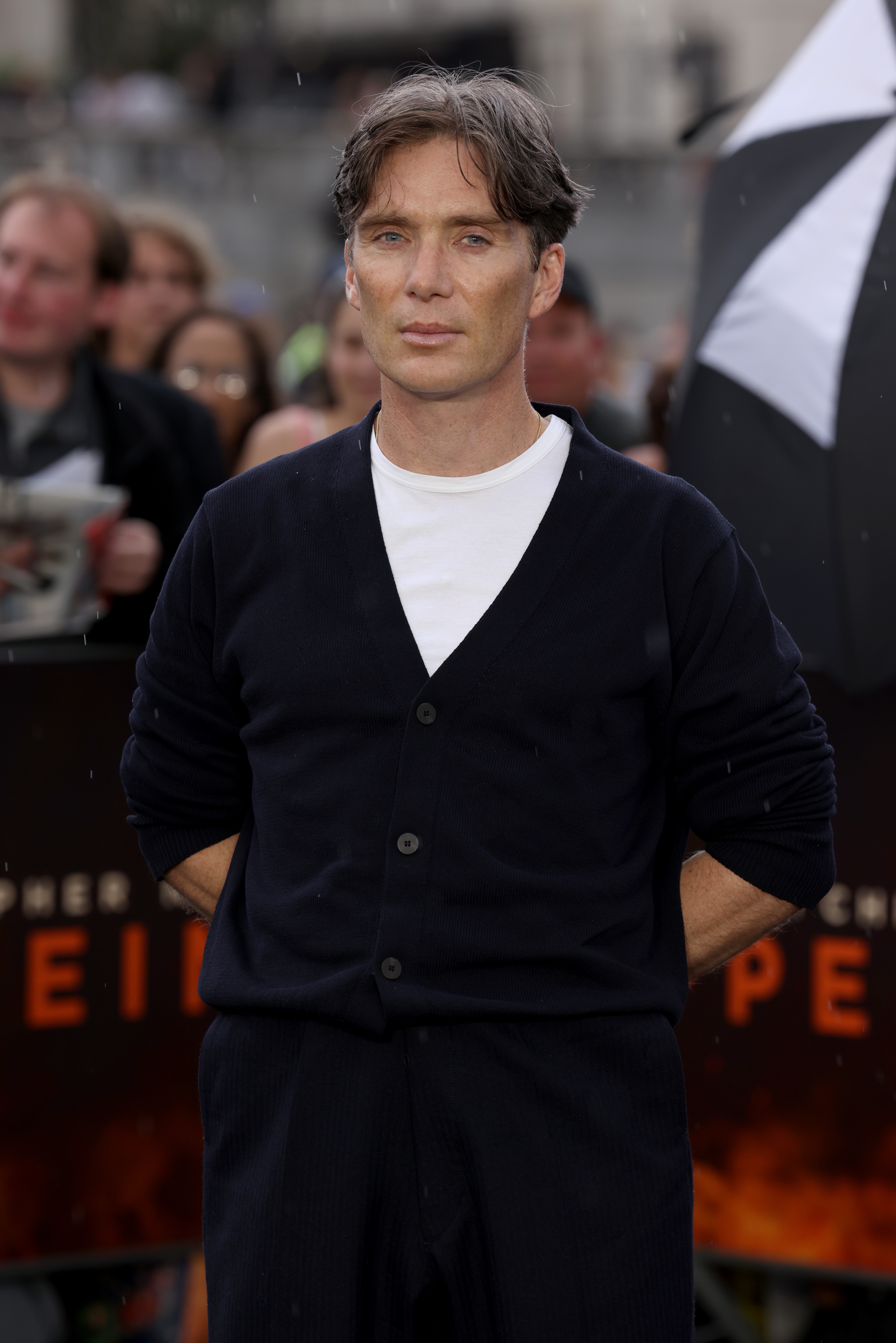 Cillian Murphy attends the London Photocall for Universal Pictures' "Oppenheimer" at Trafalgar Square in London, England, on July 12, 2023. | Source: Getty Images