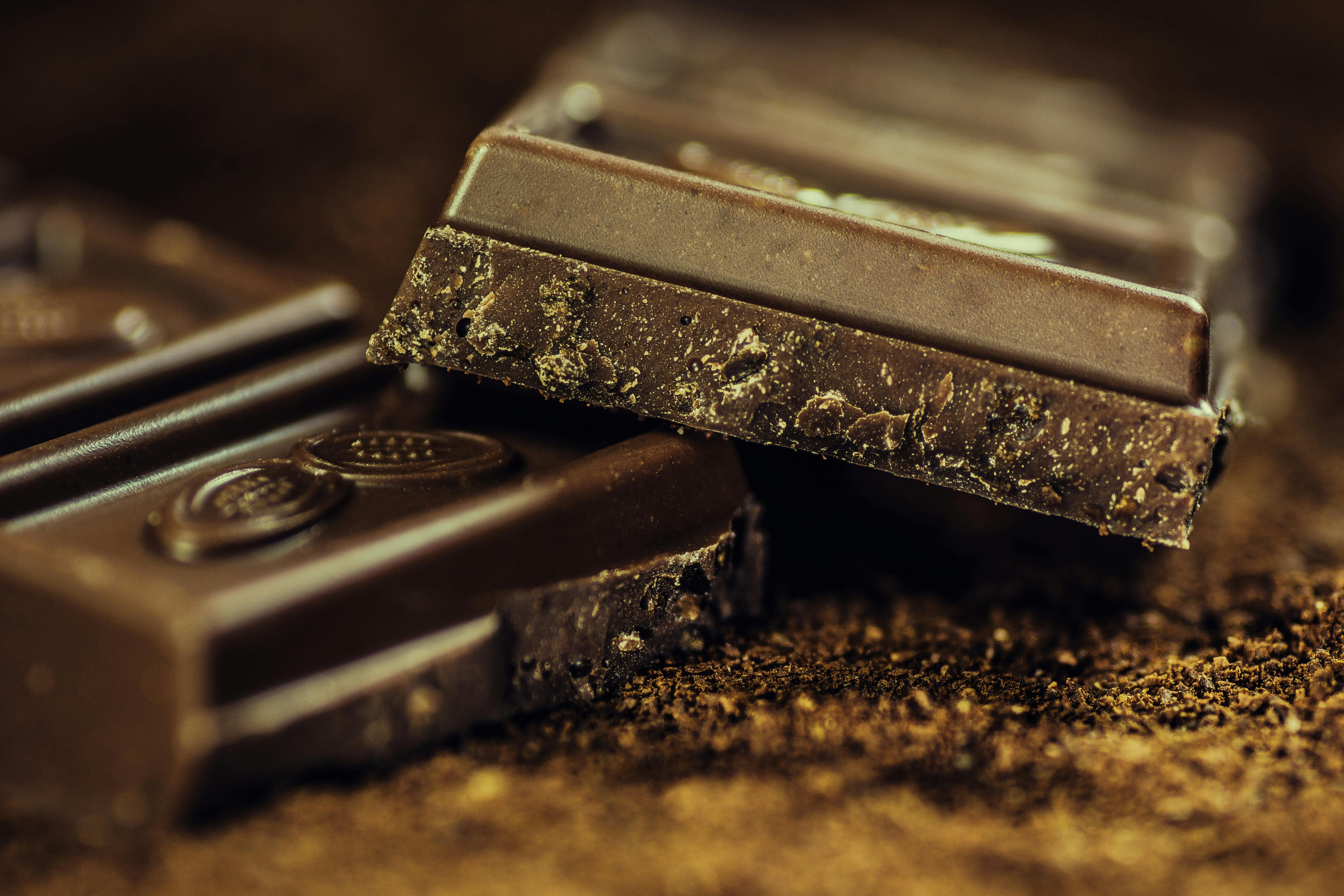 Close-up of dark chocolate | Source: Pexels