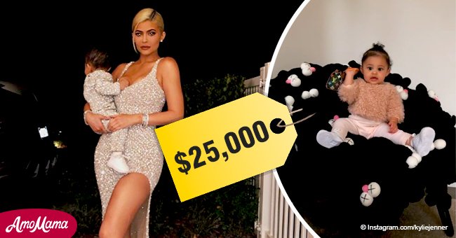Kylie Jenner's daughter Stormi sits on probably the most expensive chair ever bought for a baby