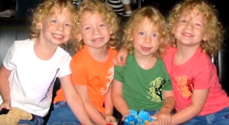 Old photos of the Mathias quadruplets displayed during an interview on Oprah Winfrey Network | Photo: Youtube / OWN