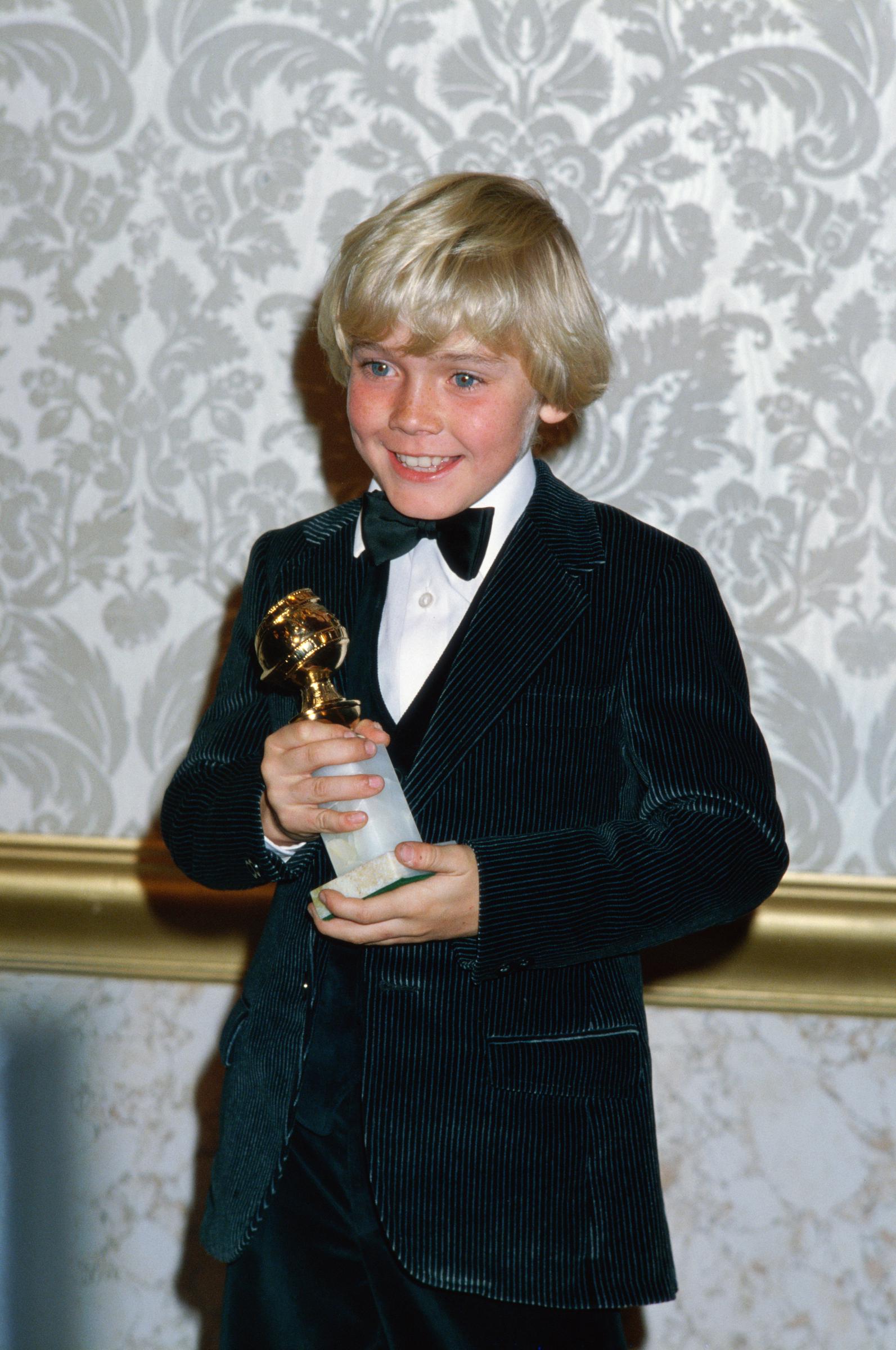 The young actor after winning the Golden Globe for New Star of the Year in a Motion Picture (Male) award for his role in "The Champ" on January 16, 1980. | Source: Getty Images