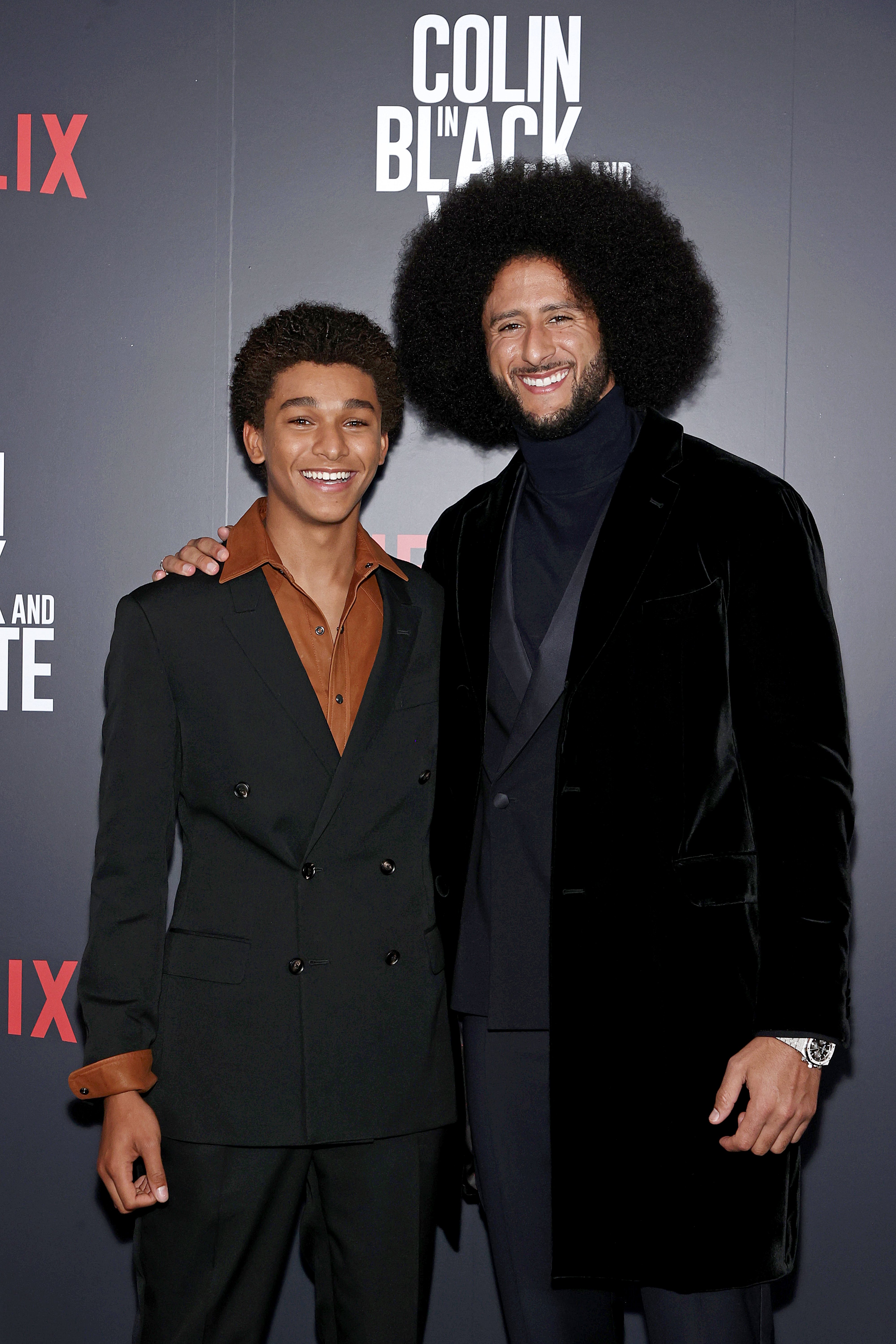 Jaden Michael and Colin Kaepernick attending the Netflix Limited Series Colin In Black And White Special Screening in New York City | Source: Getty Images
