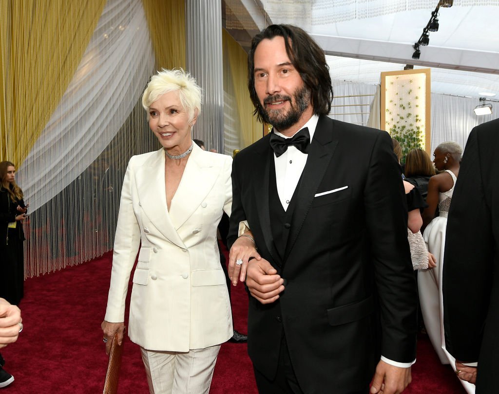 Keanu Reeves and his mother, Patricia Taylor at the red carpet of the 92nd Academy Awards on February 9, 2020. | Photo: Getty Images