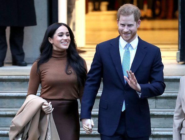 Le prince Harry, duc de Sussex et Meghan, duchesse de Sussex quittent la Maison du Canada à Londres, en Angleterre | Photo: Getty Images