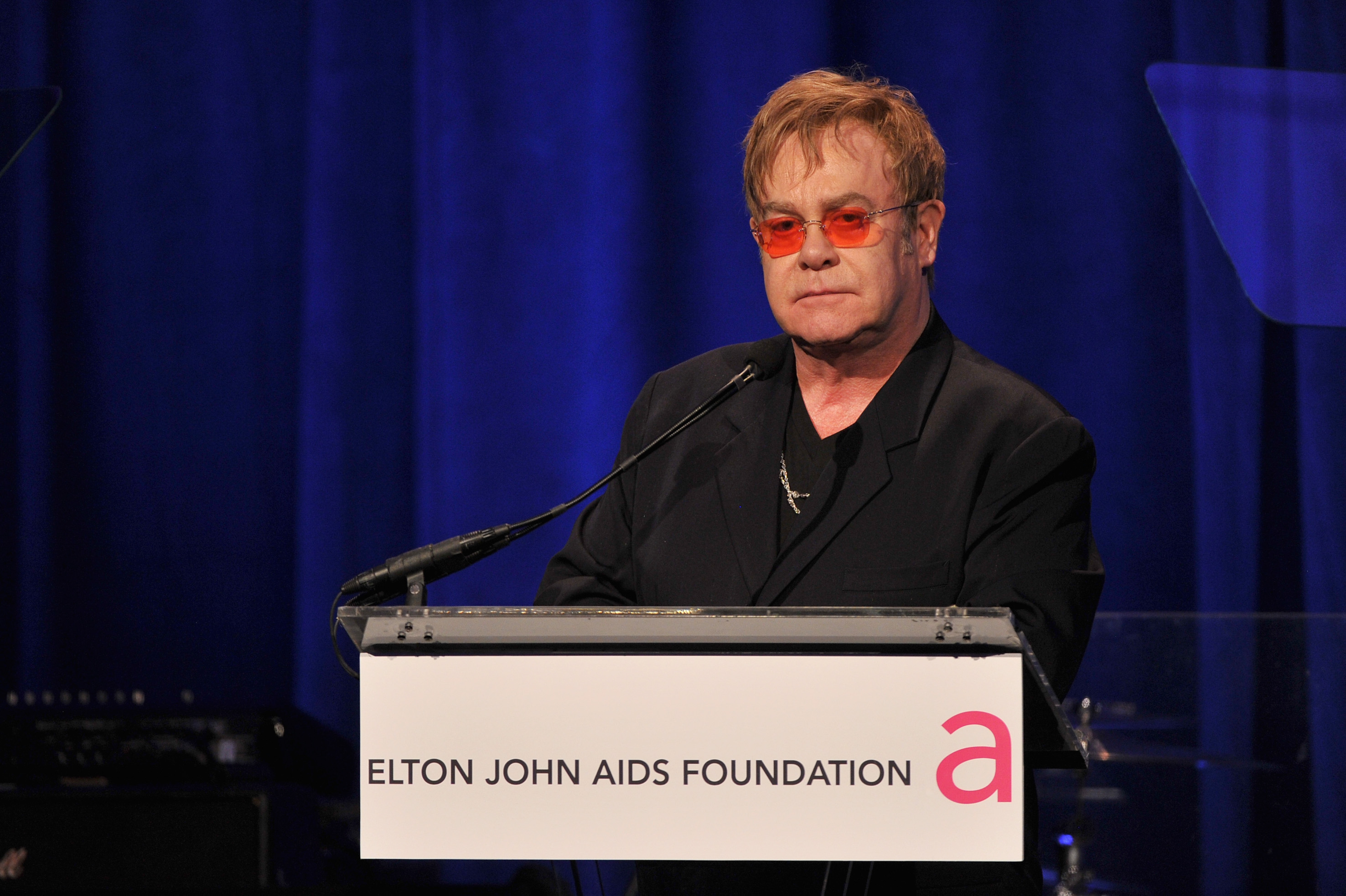 Elton John during the Elton John AIDS Foundation's 11th Annual an Enduring Vision Benefit on October 15, 2012 in New York City | Source: Getty Images