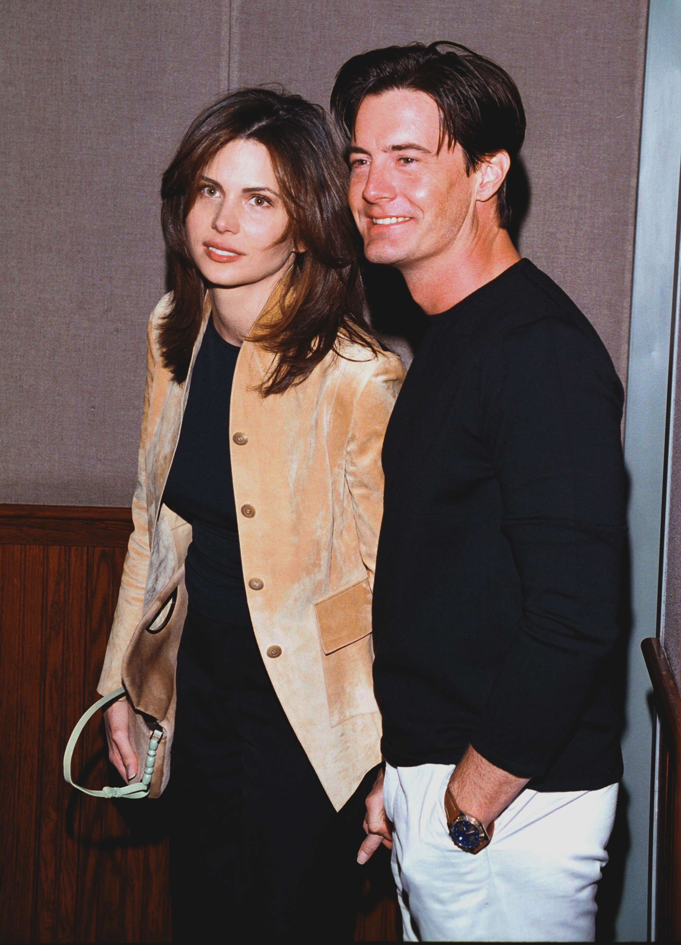 Desiree Gruber and Kyle MacLachlan at the premiere of "Hamlet" in 2000. | Source: Getty Images