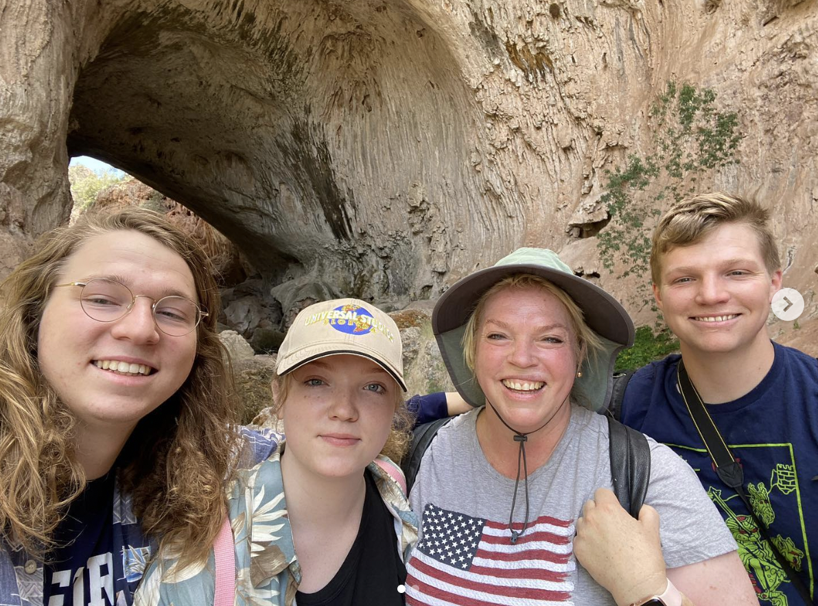 Garrison Brown on a hiking trip with Janelle and family, in a photo uploaded on May 29, 2022  | Source: instagram/robertthebrown