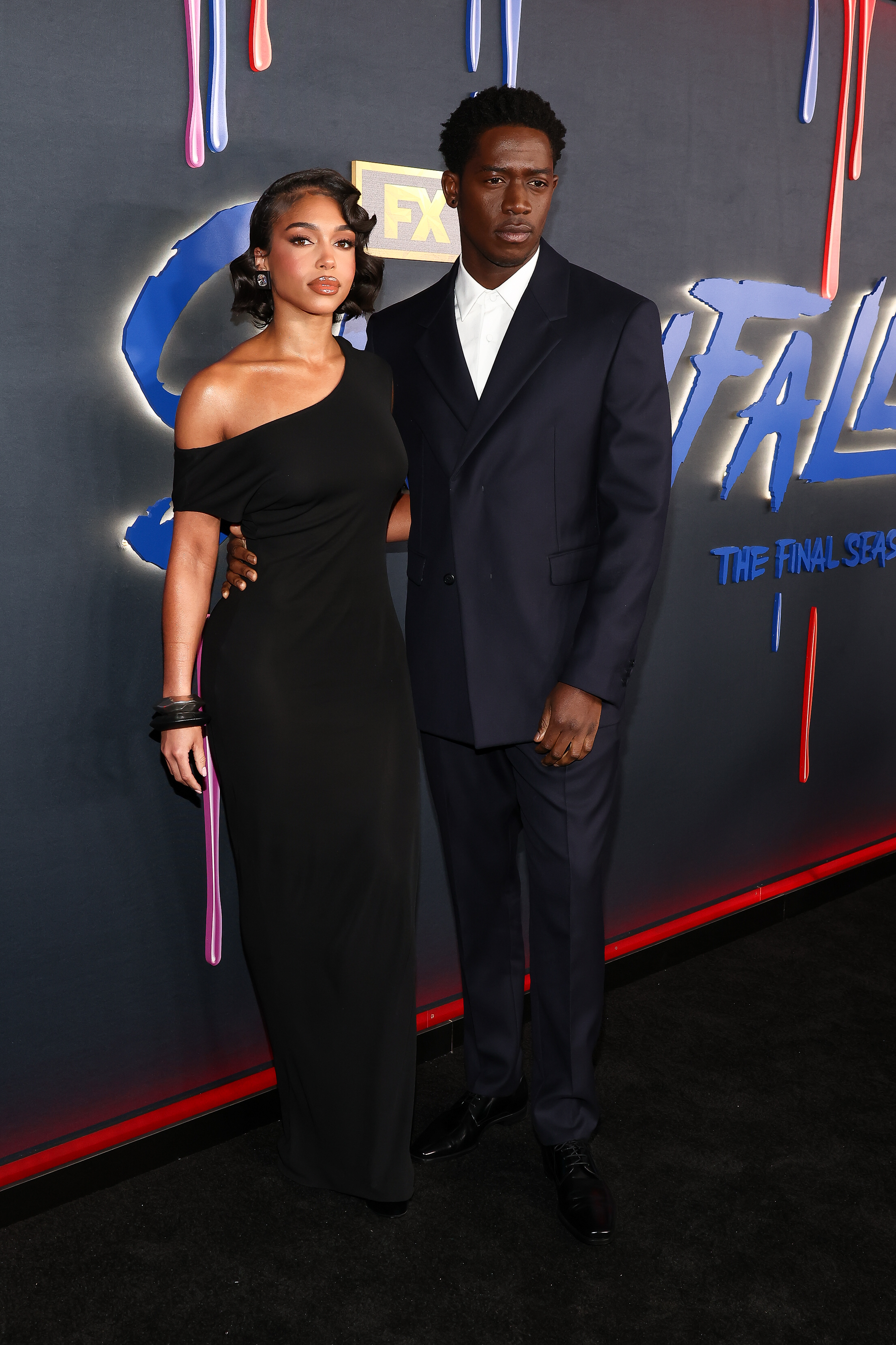 Lori Harvey and Damson Idris attend "Snowfall" final season premiere held at The Ted Mann Theater in Los Angeles, California on February 15, 2023 | Source: Getty Images