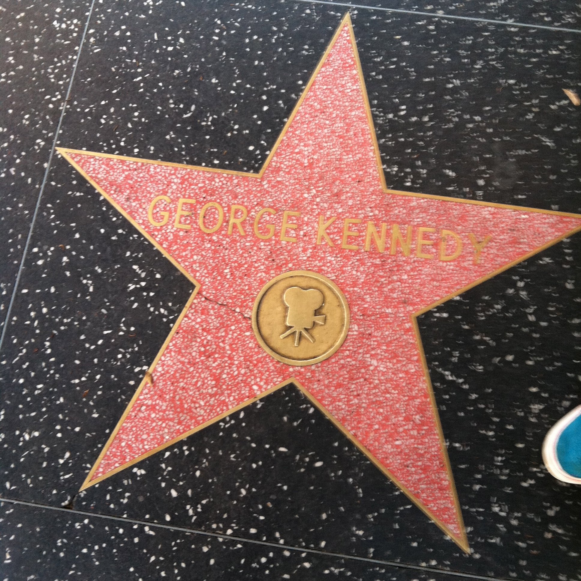 George Kennedy's star in Hollywood Walk of Fame. | Source: Wikimedia Commons