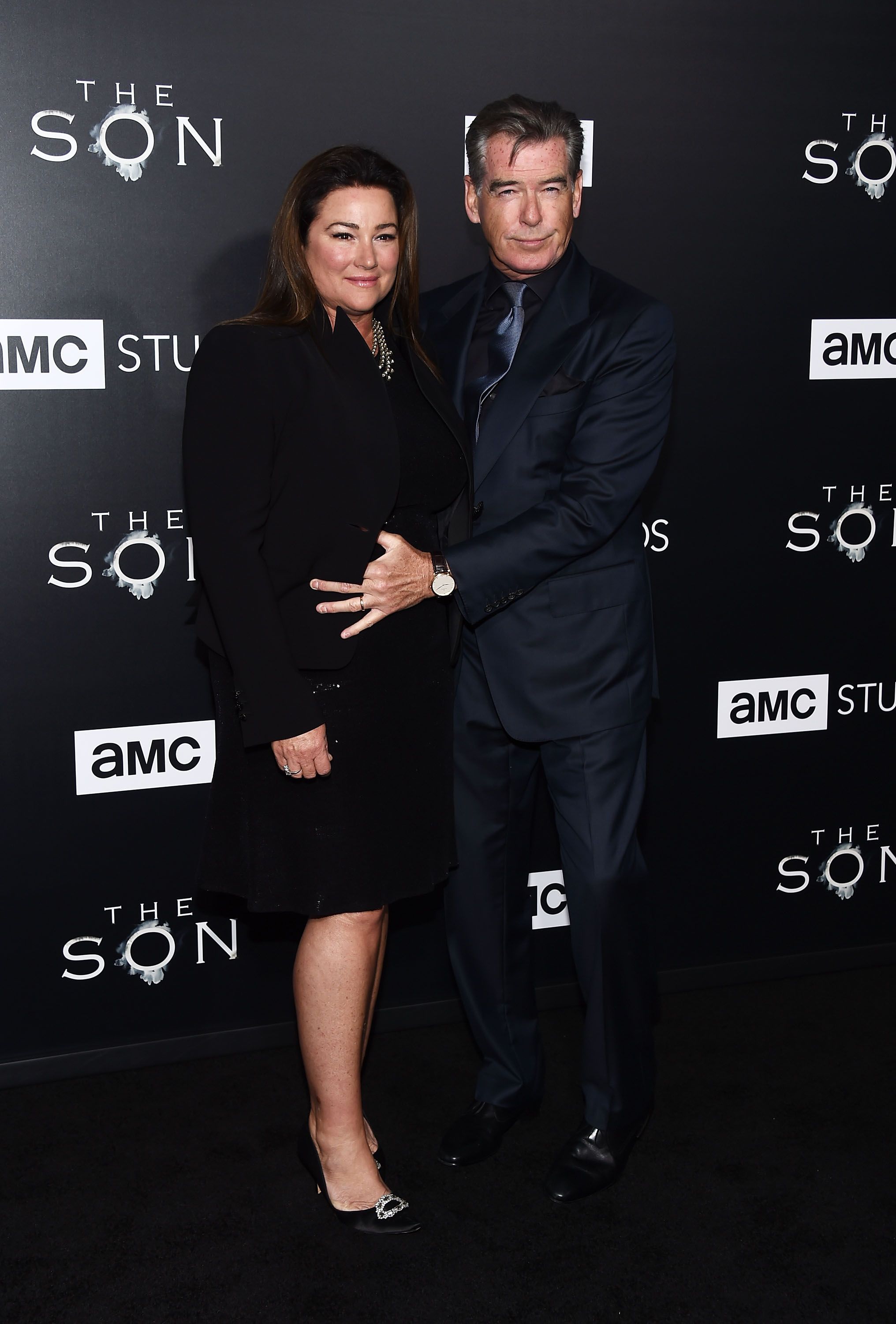Pierce Brosnan and Keely Shaye Brosnan during the premiere of AMC's "The Son" at ArcLight Hollywood on April 3, 2017, in Hollywood, California. | Source: Getty Images