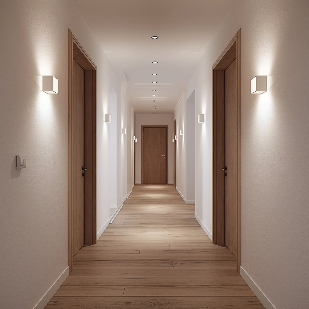 An apartment hallway | Source: Midjourney