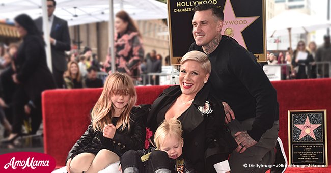 Pink brings her family to Hollywood Walk Of Fame to receive her star  