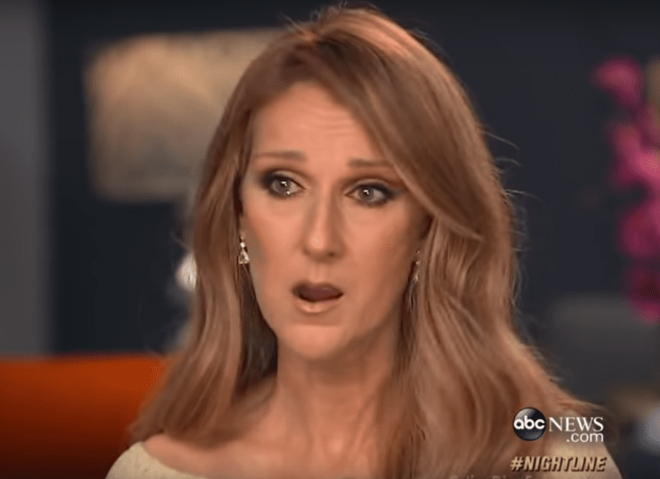 Céline Dion en larmes durant son interview avec ABC News en 2015. | YouTube/CelineDionForumPromo