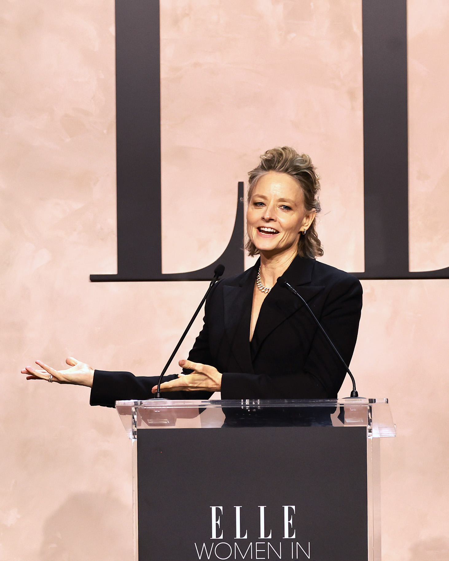 Jodie Foster at ELLE's 2023 Women In Hollywood Celebration Presented By Ralph Lauren, Harry Winston And Viarae | Source: Getty Images