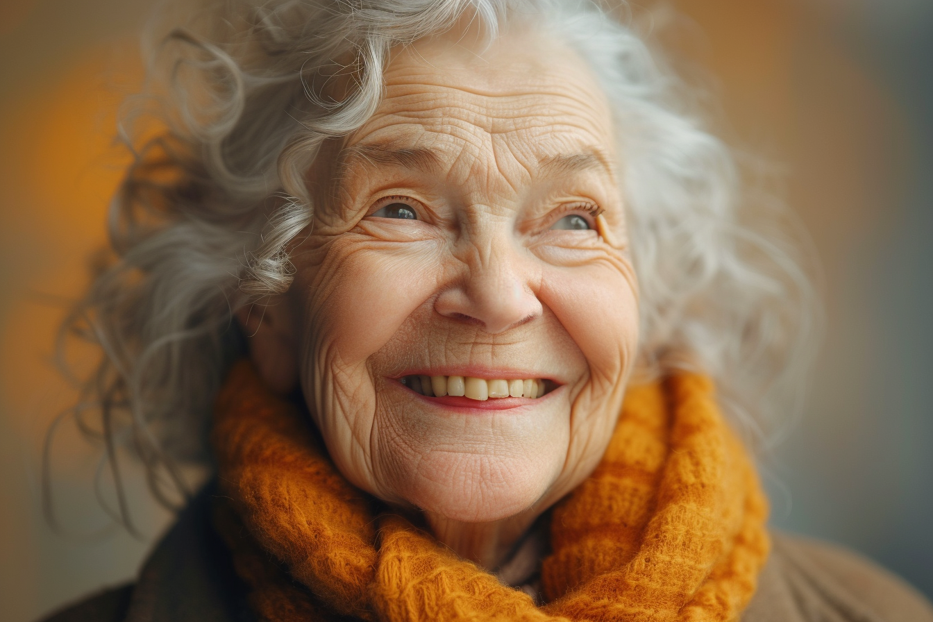 A smiling old woman | Source: Midjourney