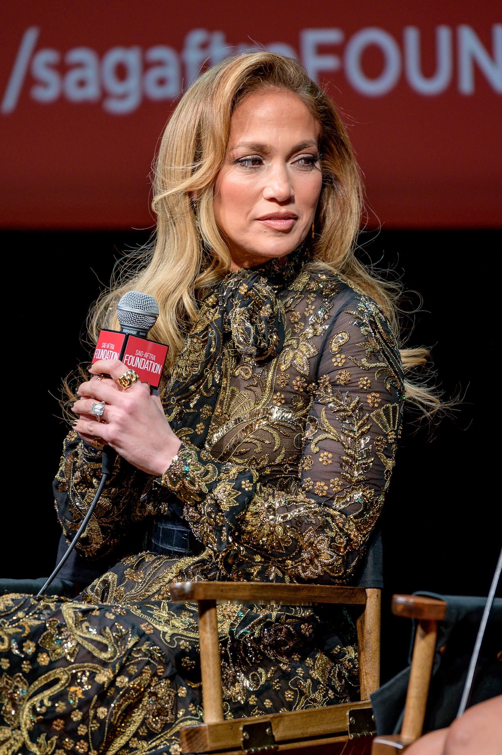 Jennifer Lopez attends SAG-AFTRA Foundation Conversation: "Hustlers" at The Robin Williams Center on December 2, 2019, in New York City. | Source: Getty Images