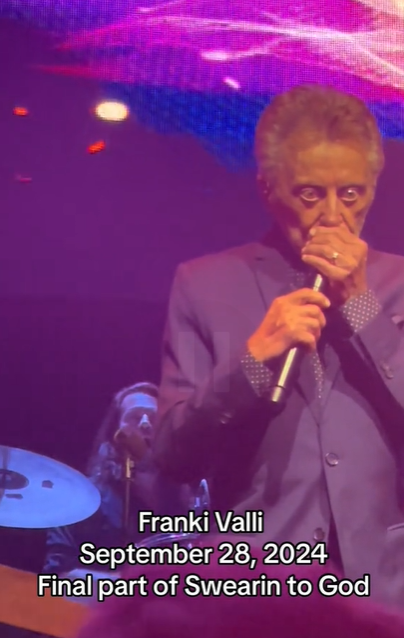 Frankie Valli performing at the MGM National Harbor, from a fan video posted on September 30, 2024 | Source: TikTok/rtthebest1