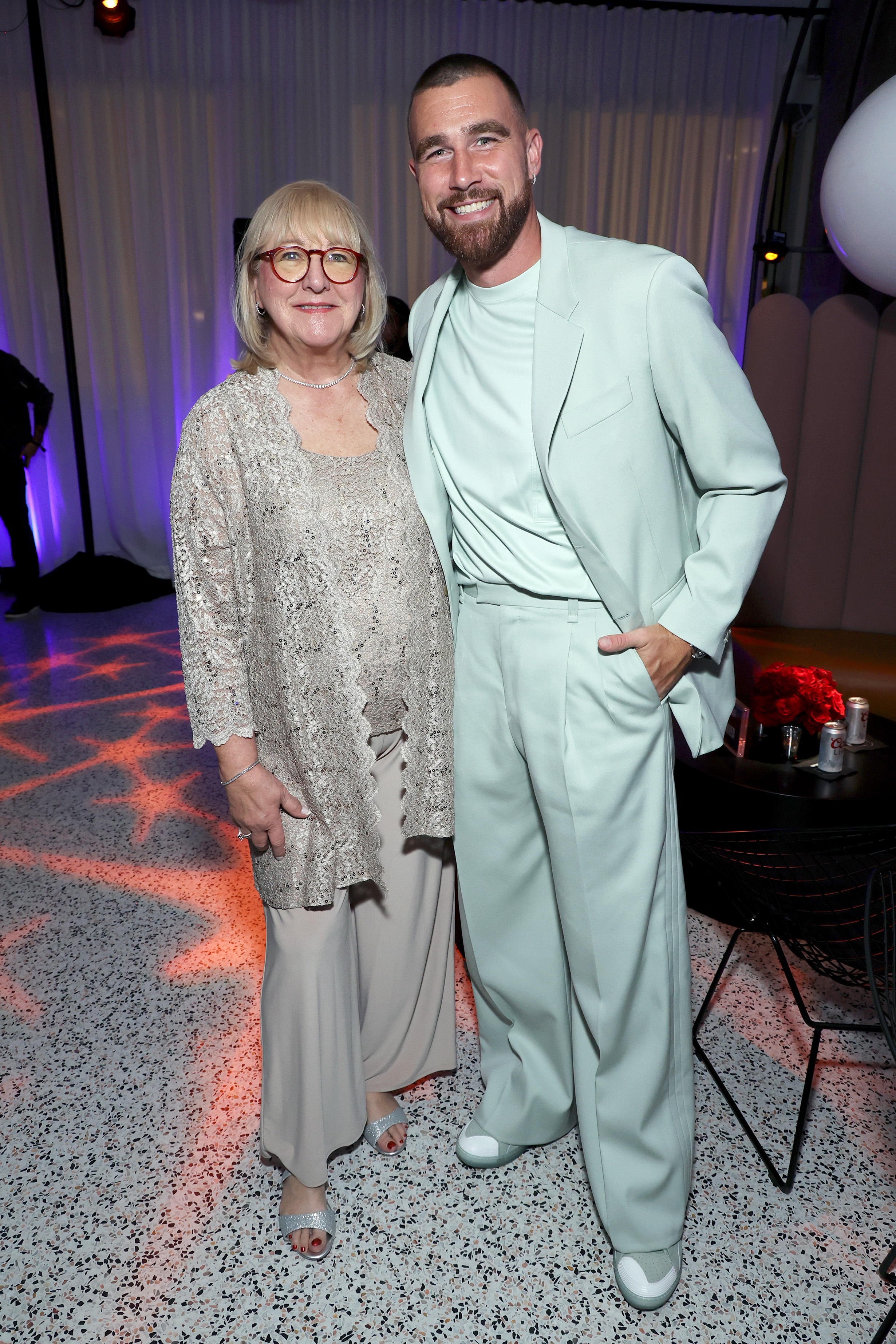 Donna and Travis Kelce at the premiere of Netflix's "Quarterback" at Netflix Tudum Theater in Los Angeles, California, on July 11, 2023 | Source: Getty Images