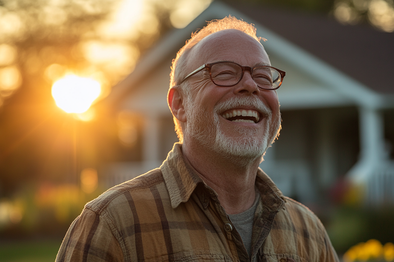 A senior man laughing | Source: Midjourney