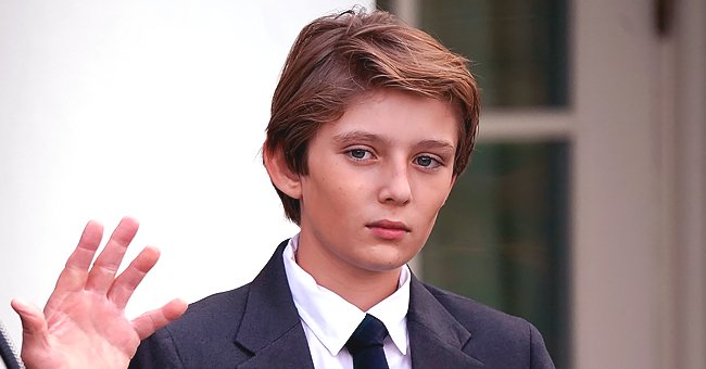 Donald and Melania Trump's Teen Son Barron Looks Taller Than His ...