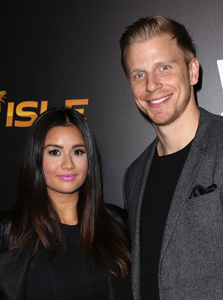  TV personalities Catherine Giudici (L) and Sean Lowe attend We tv's celebration of the premieres of 'Marriage Boot Camp Reality Stars' and 'Ex-isled' at Le Jardin | Photo: Getty Images
