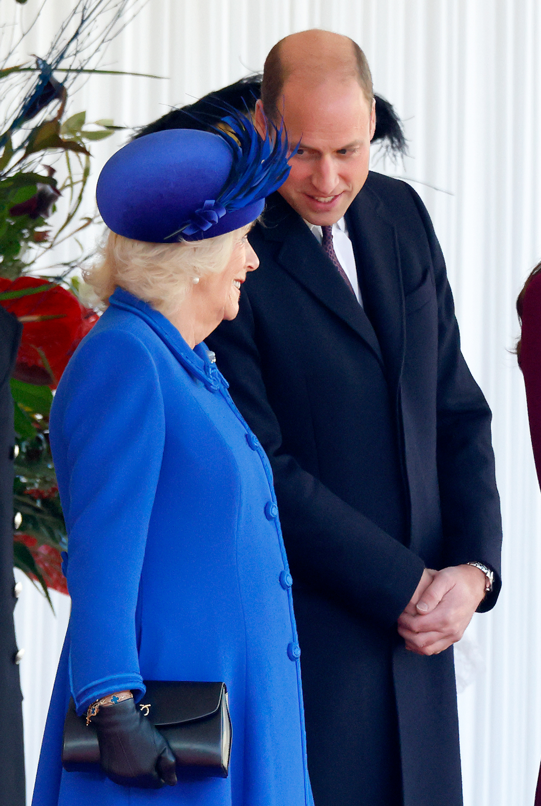 Queen Camilla and Prince William at the Ceremonial Welcome at Horse Guards Parade for President Cyril Ramaphosa in London, England on November 22, 2022 | Source: Getty Images