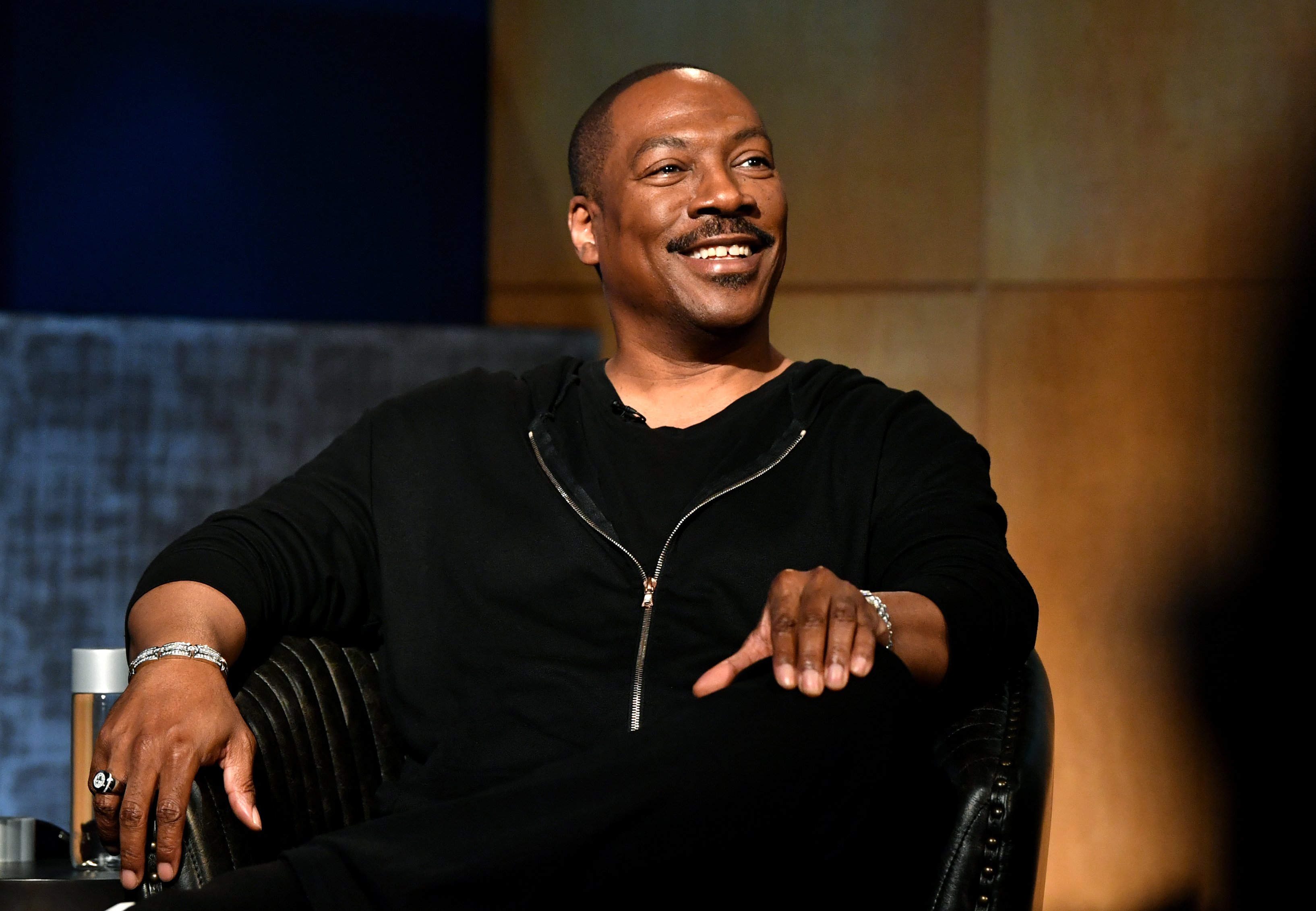 Eddie Murphy speaks onstage during the LA Tastemaker event for Comedians in Cars at The Paley Center for Media | Photo: Getty Images