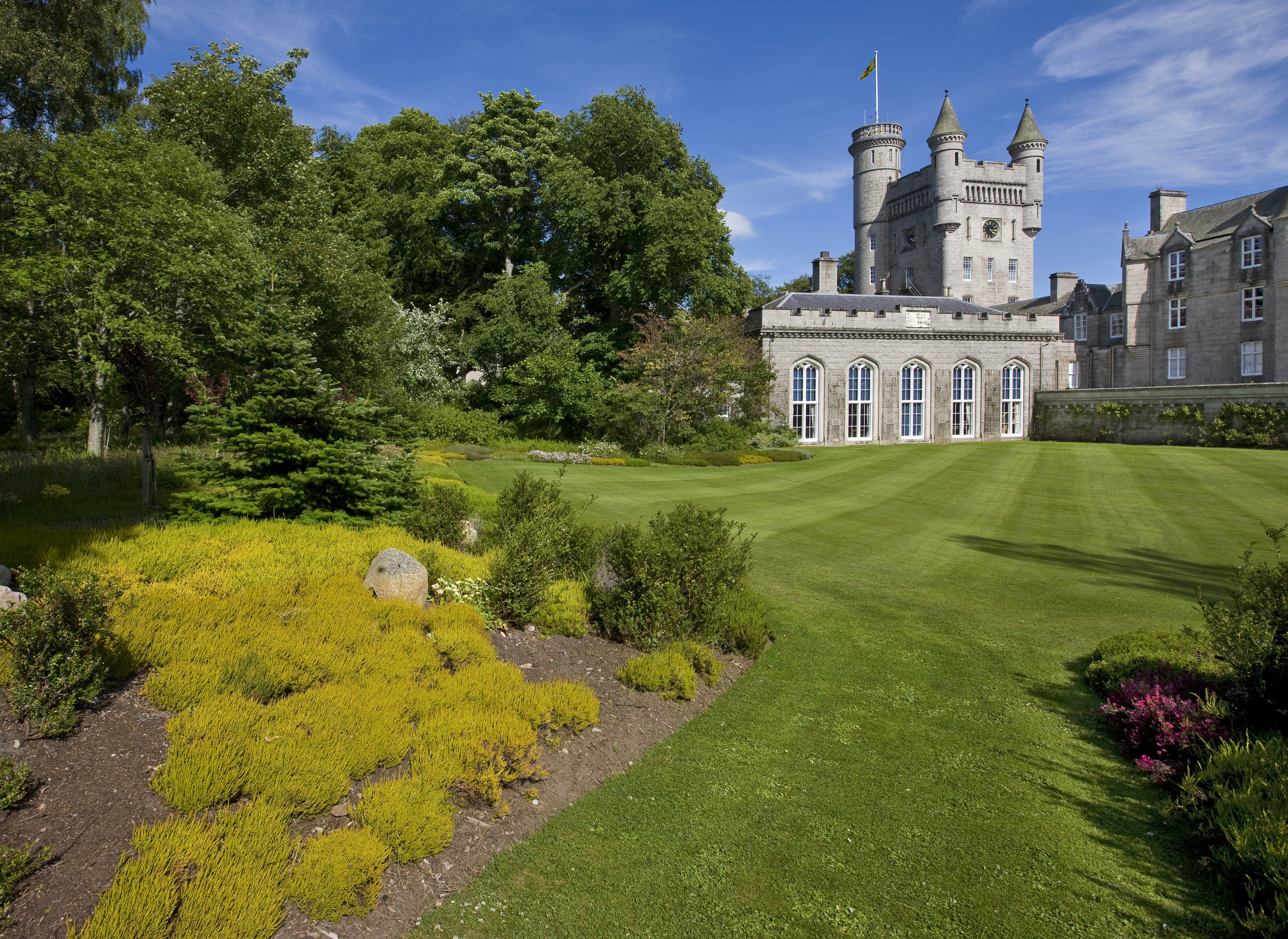 Balmoral Castle from the walled rose garden, residence of the British Royal Family, Royal Deeside, Aberdeenshire, Scotland, United Kingdom. | Source: Getty Images
