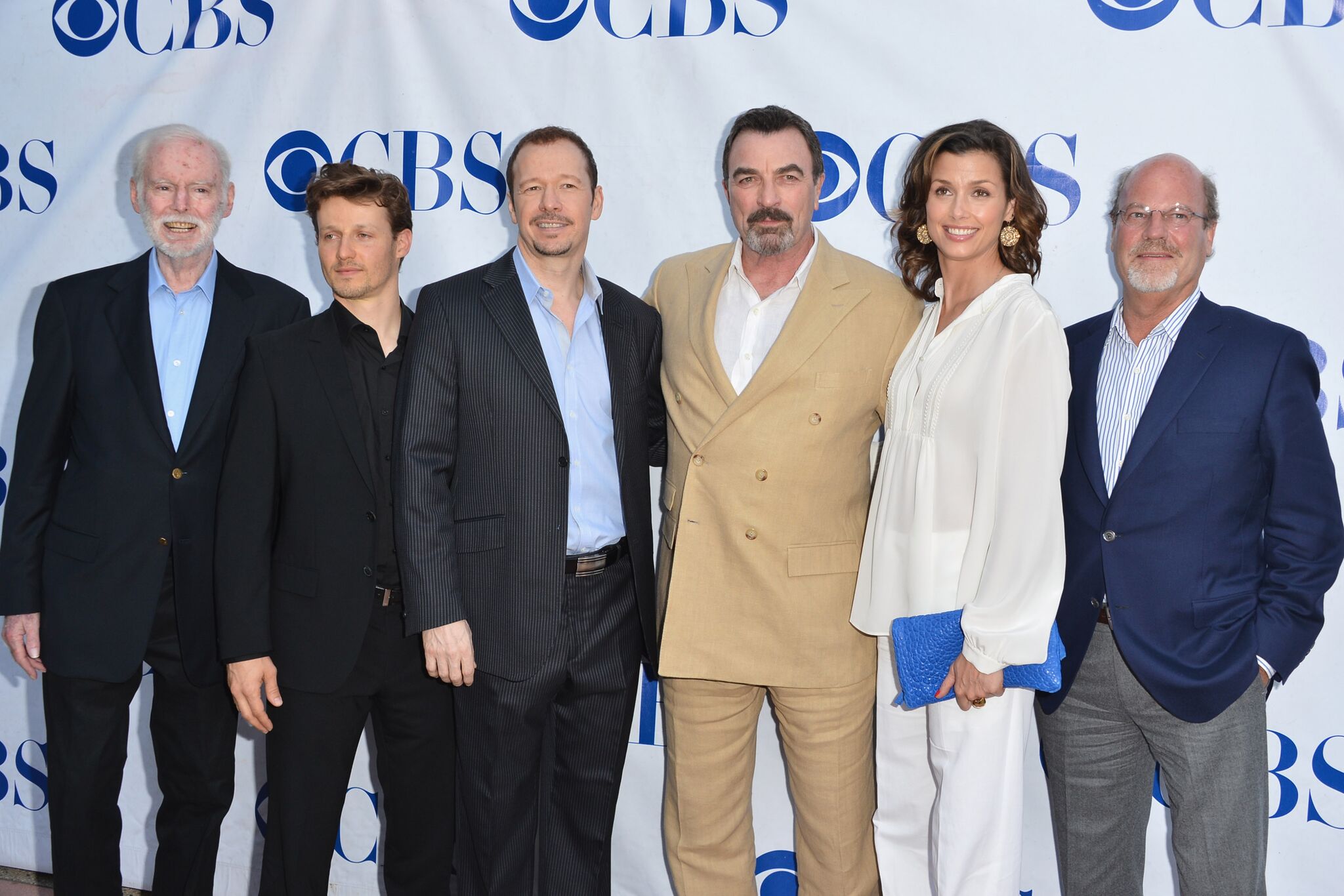 Producer Leonard Goldberg, actors Donnie Wahlberg, Tom Selleck, Bridget Moynahan, Will Estes and producer Kevin Wade arrive to a screening | Getty Images