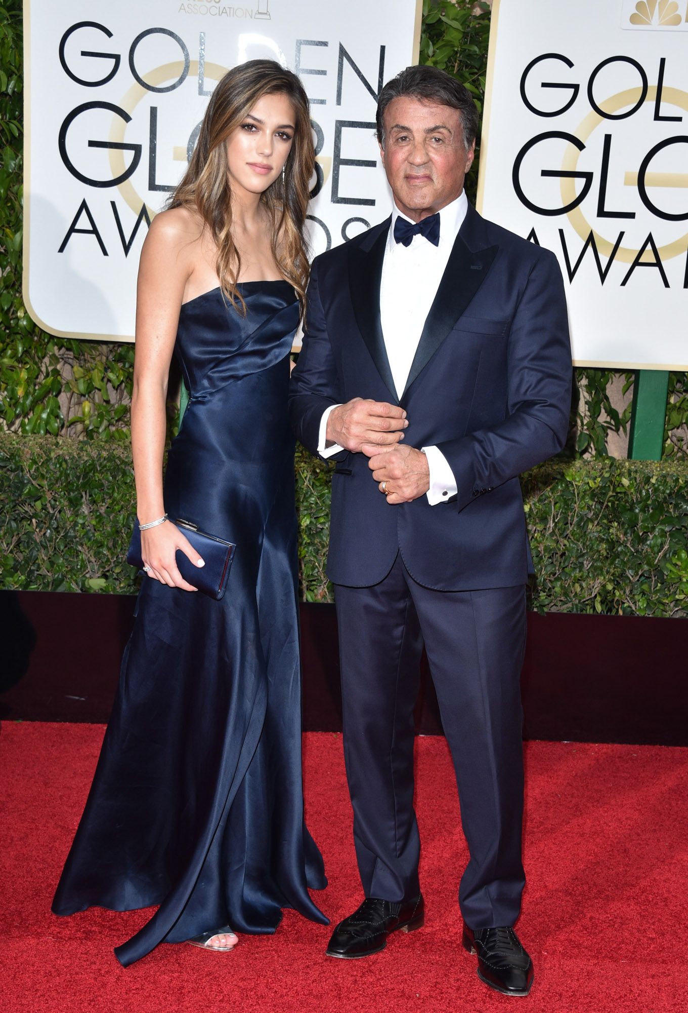 Scarlet Stallone and Sylvester Stallone at the 73rd Annual Golden Globe Awards held at The Beverly Hilton Hotel on January 10, 2016 in Beverly Hills, California. | Photo: Getty Images