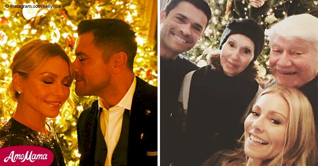 Kelly Ripa delighted followers with a rare Christmas photo of her parents