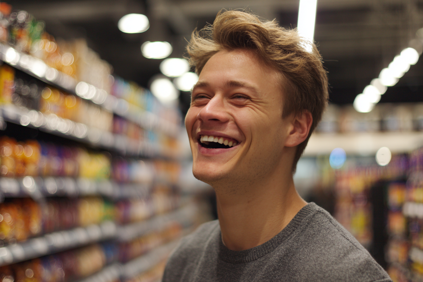 A man laughing | Source: Midjourney