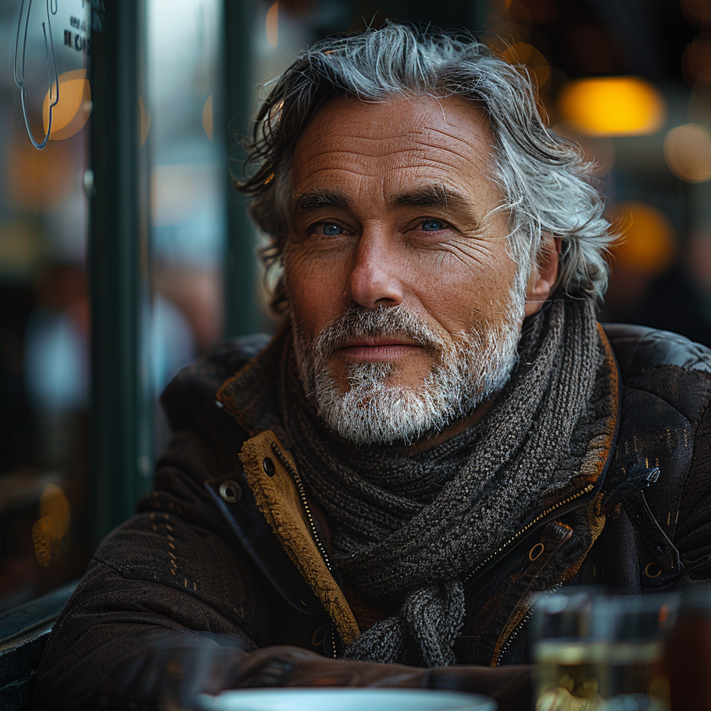 Dad in the restaurant with Carla | Source: Pexels