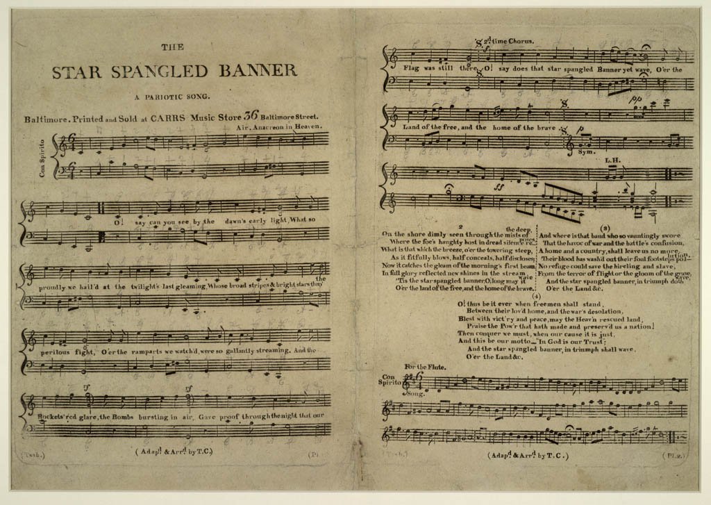 The lyrics to the Star Spangled Banner | Photo: Pexels