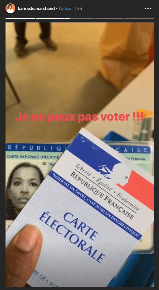 Instagram story/Karine Le Marchand