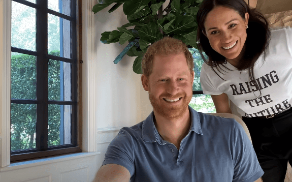 Prince Harry and Meghan Markle pictured in a clip from a trailer for "The Me You Can't See." | Photo: YouTube/Apple TV