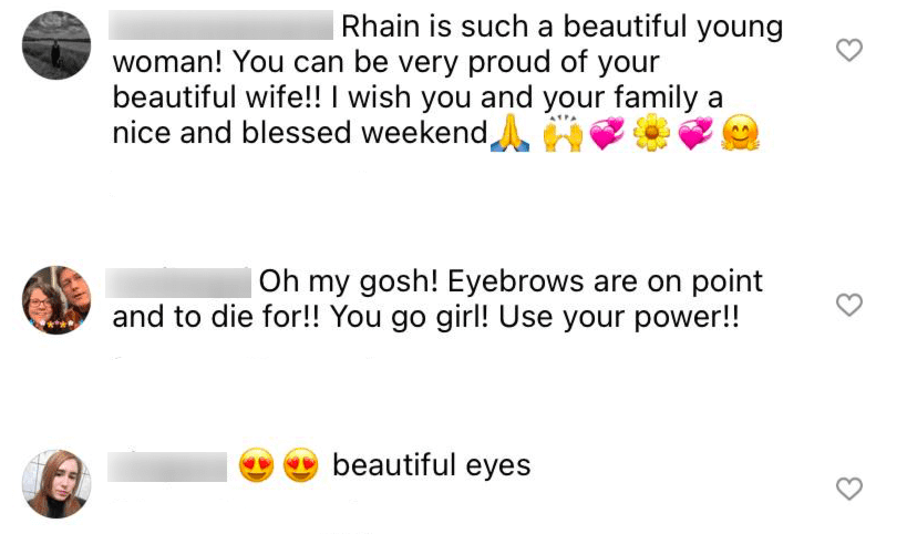 A fan's comment on Noah Brown's Instagram post, July 2021 | Source: Instagram/noah_d_and_rhain_alisha