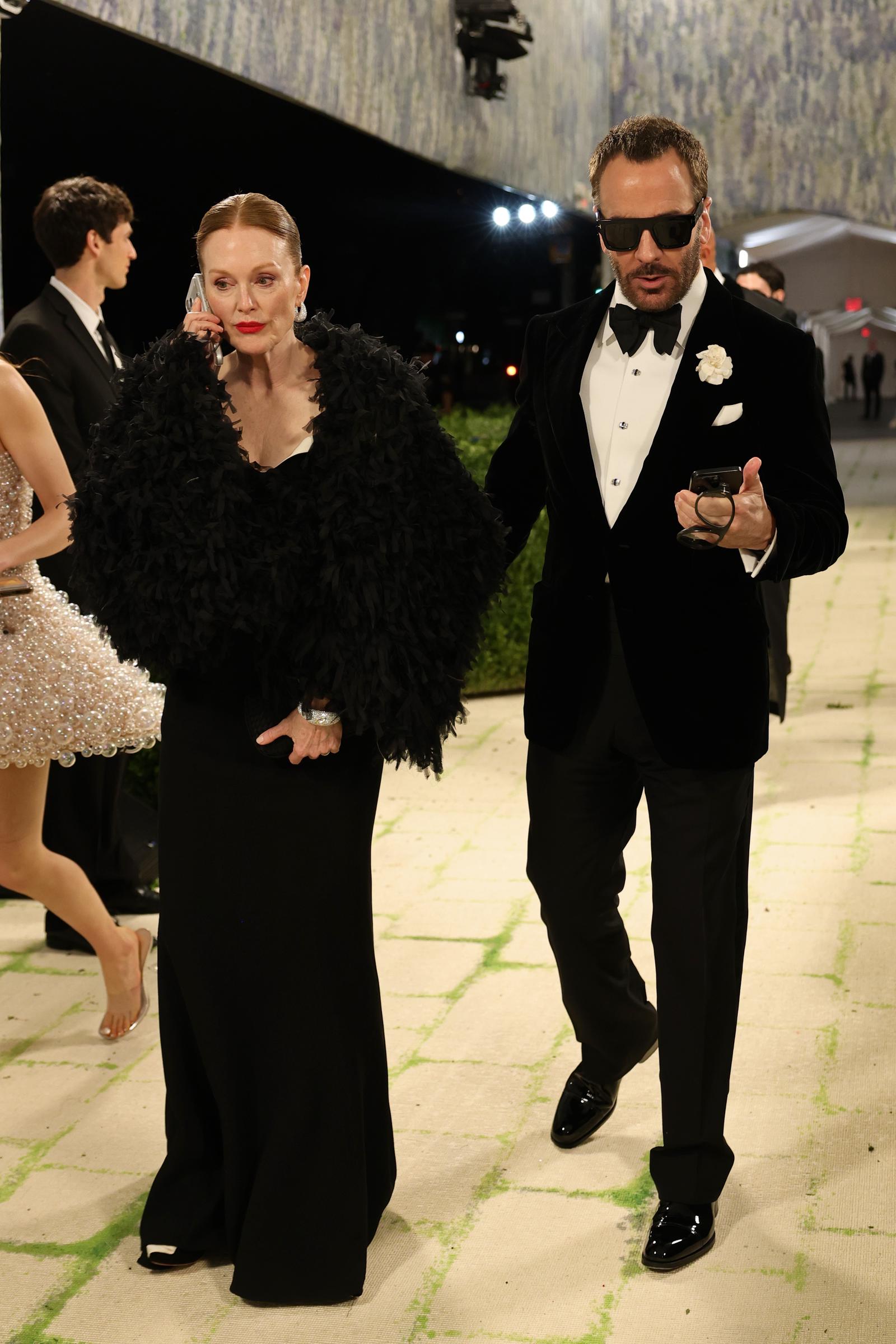 Tom Ford and Julianne Moore at the Met Gala on May 4, 2026 | Source: Getty Images