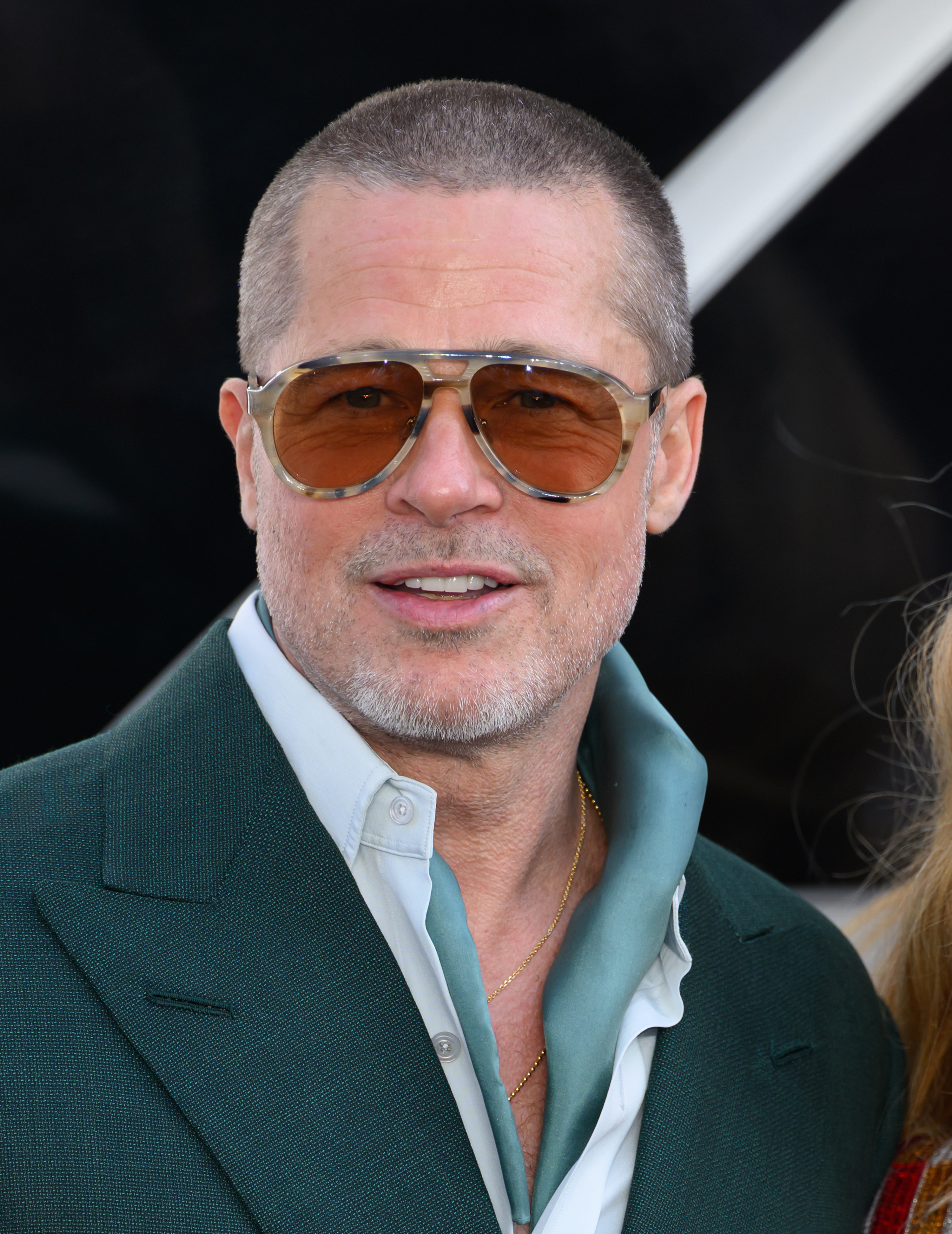 Brad Pitt at the European premiere of "F1: The Movie," effortlessly holding court on one of the world's biggest stages.