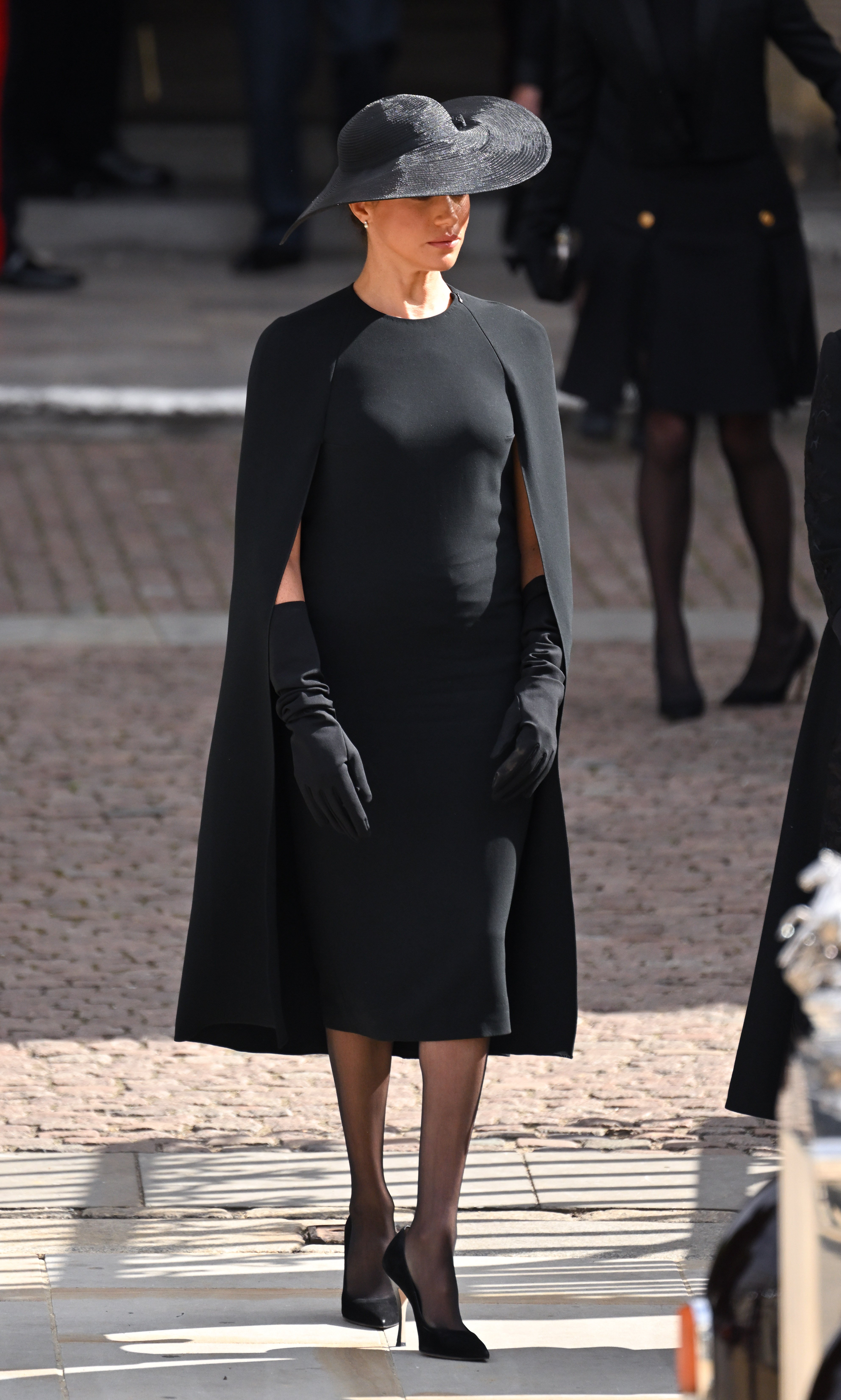 Duchess Meghan during the State Funeral of Queen Elizabeth II at Westminster Abbey on September 19, 2022, in London, England | Source: Getty Images